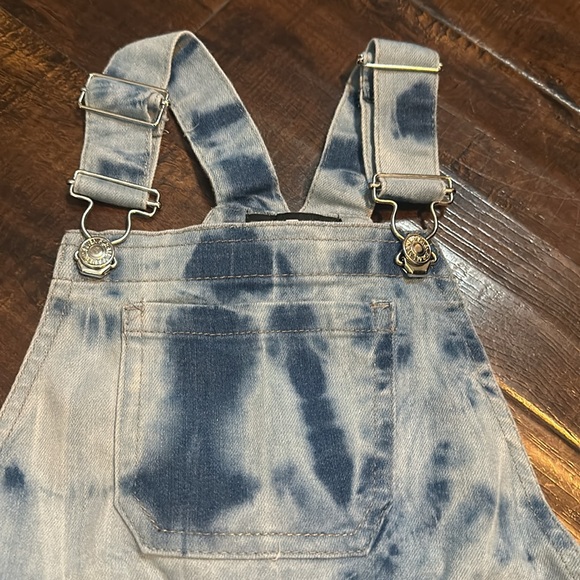 7 For All Mankind Tie Dye Overalls Kids Size 3T - Picture 2 of 5